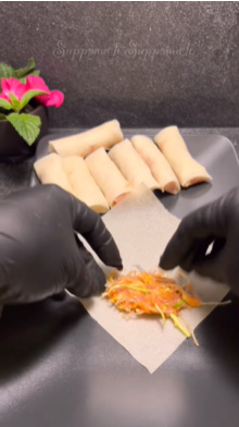 เปาะเปี๊ยะทอดสูตรไม่ต้องผัดไส้ สูตรอาหาร อาหารว่าง