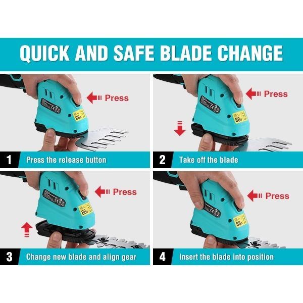 กรรไกรตัดแต่งกิ่งไม้ไร้สาย DURATECH 12V 2 in 1 Hedge Trimmer