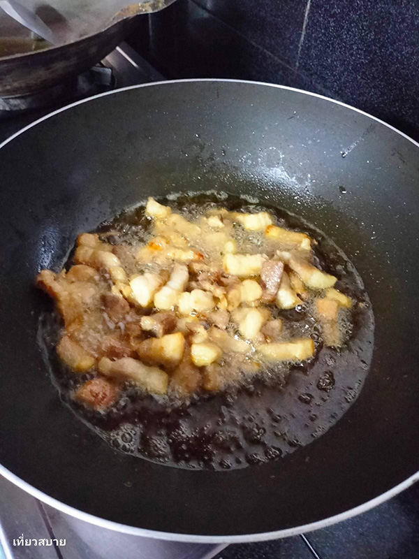 ผัดถั่วงอกเต้าหู้หมูสามชั้นกรอบ ผัดถั่วงอกใส่เต้าหู้ เมนูผัดผัก สูตรอาหาร