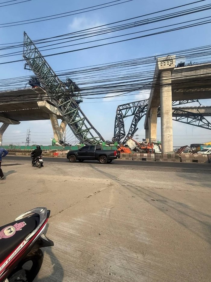  อาร์ต พศุตม์ แชร์ภาพเครนถล่มถนนพระราม 2