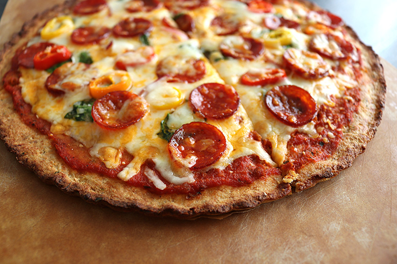 พิซซ่าดอกกะหล่ำ เมนูคีโต อาหารคลีน อาหารเพื่อสุขภาพ สูตรอาหาร