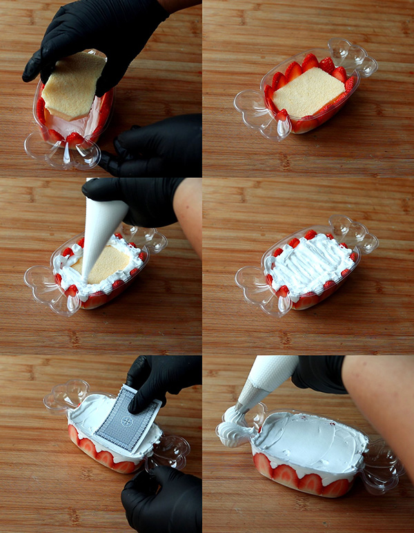 สูตรเค้กสตรอว์เบอร์รีในกล่องลูกกวาด สูตรเค้ก เค้กสตรอว์เบอร์รี สูตรขนม