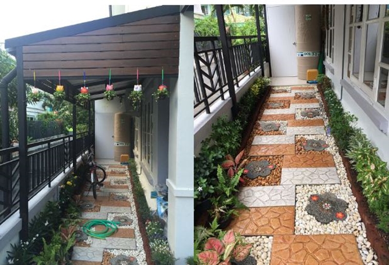จัดสวนข้างบ้านทาวน์เฮ้าส์