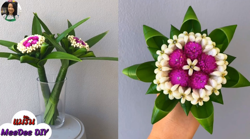 วิธีจัดแจกันดอกไม้ไหว้พระ