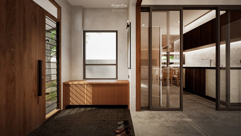 แบบบ้านชั้นเดียว 2 ห้องนอน