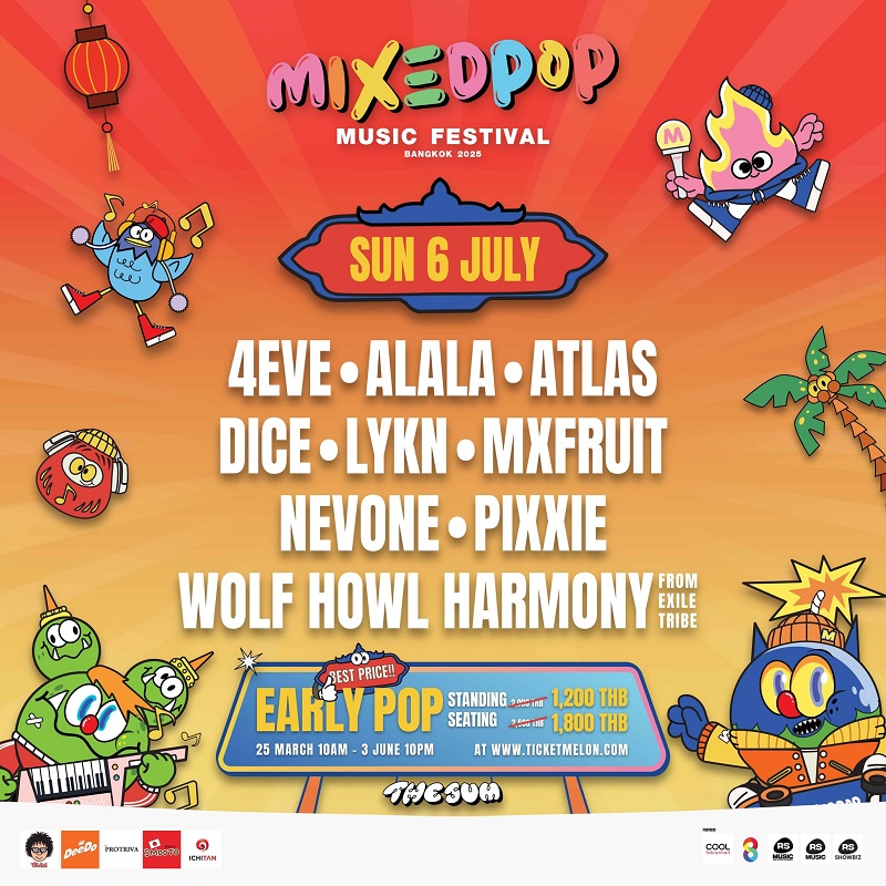 Mixedpop Music Festival Bangkok 2025 Lineup 6 ก.ค.