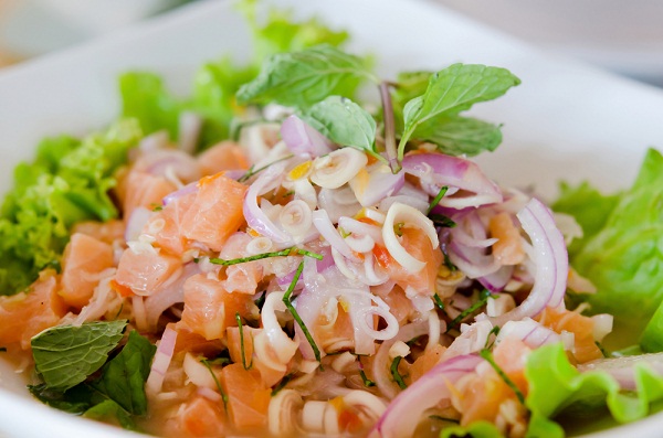 พล่าแซลมอน สูตรเมนูปลาแซลมอน สูตรอาหาร