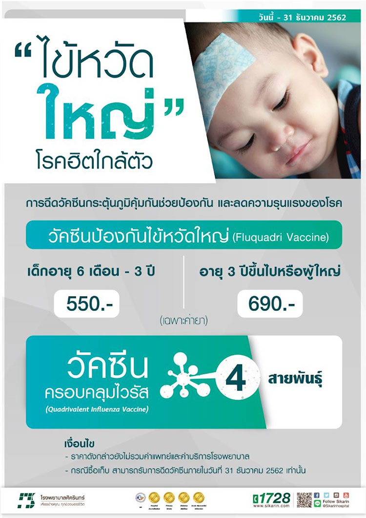 วัคซีนไข้หวัดใหญ่ 2562