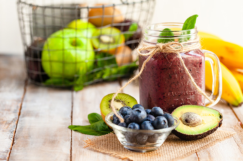 น้ำปั่นสูตรบลูเบอร์รี + อะโวคาโด + โยเกิร์ต สูตรน้ำปั่นบำรุงสายตา น้ำปั่นเพื่อสุขภาพ เครื่องดื่มเพื่อสุขภาพ สูตรเครื่องดื่ม