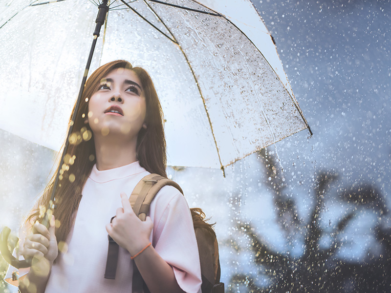 วิธีดูแลผมช่วงหน้าฝน