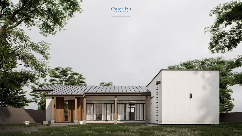 แบบบ้านชั้นเดียว 2 ห้องนอน