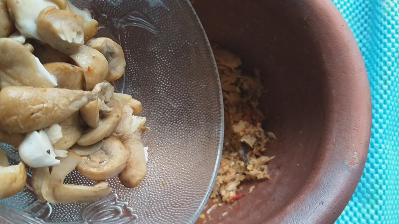 สูตรน้ำพริกปลาทูเห็ดย่าง เมนูน้ำพริก น้ำพริกปลาทู เมนูอาหารไทย อาหารเพื่อสุขภาพ