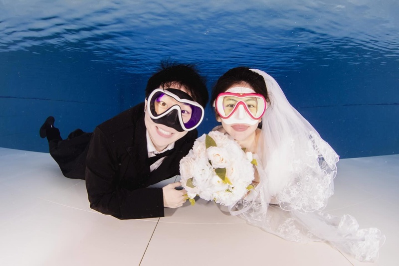 มะเหมี่ยว พรชดา ถ่ายพรีเวดดิ้งใต้น้ำ