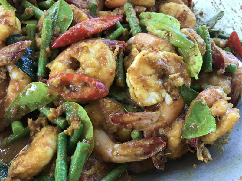 กุ้งราดซอสมะขาม