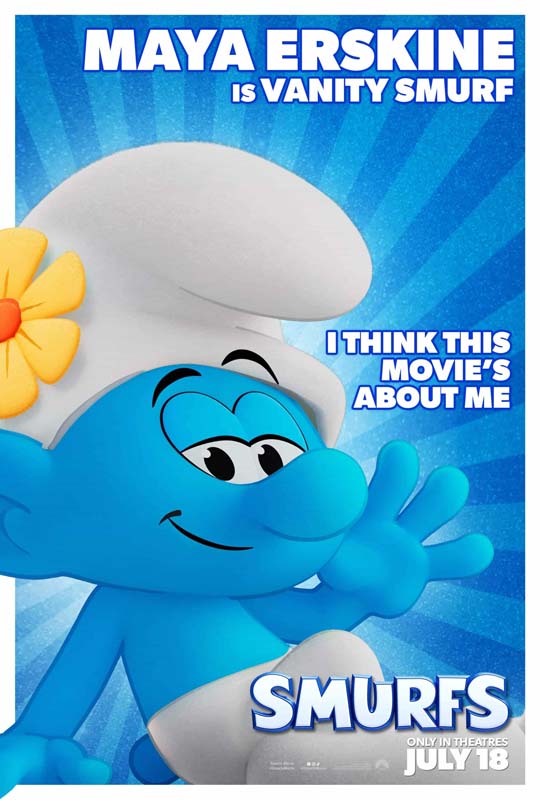 โปสเตอร์หนัง Smurfs ตัวละครหลักใน Smurfs 2025