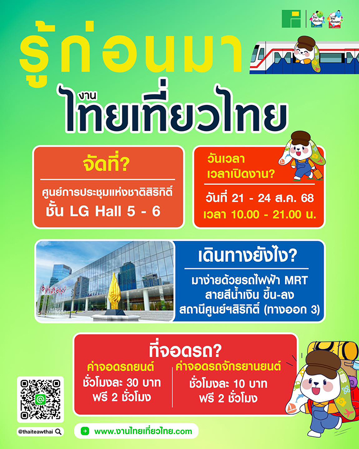 งานไทยเที่ยวไทย ครั้งที่ 75 ข้อควรรู้
