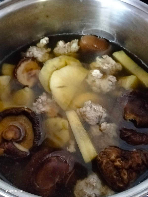 แกงจืดบัวหิมะหมูสับเห็ดหอม เมนูสุขภาพ เมนูต้มจืด สูตรอาหาร อาหารไทย