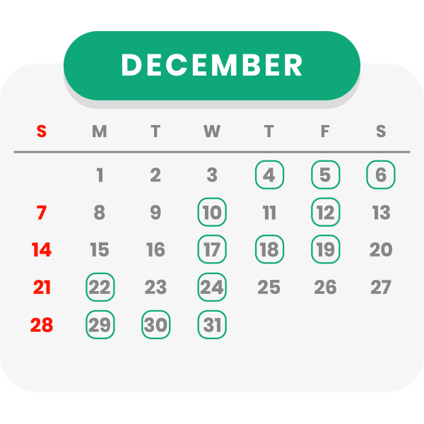 ฤกษ์ออกรถธันวาคม