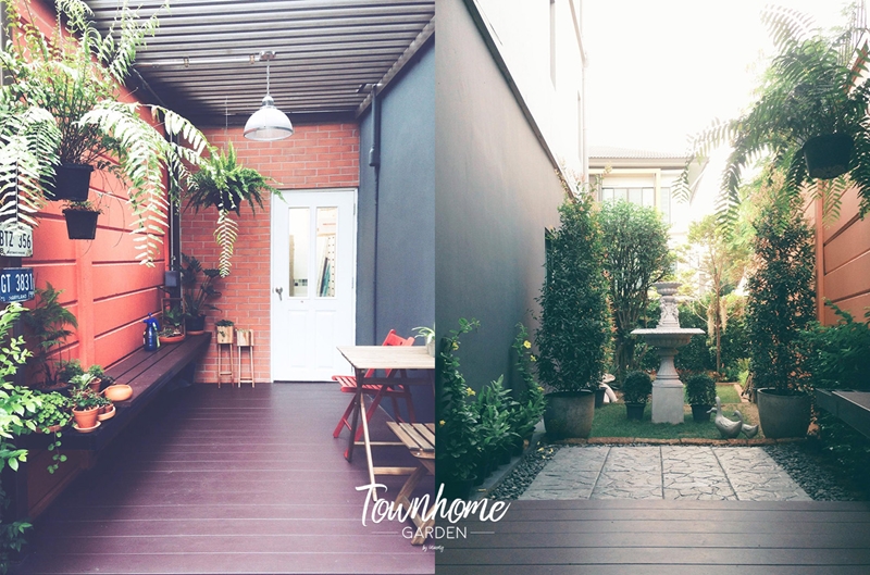 จัดสวนข้างบ้านทาวน์เฮ้าส์