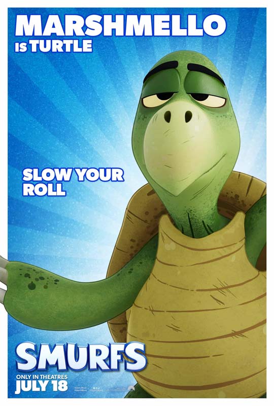 โปสเตอร์หนัง Smurfs ตัวละครหลักใน Smurfs 2025