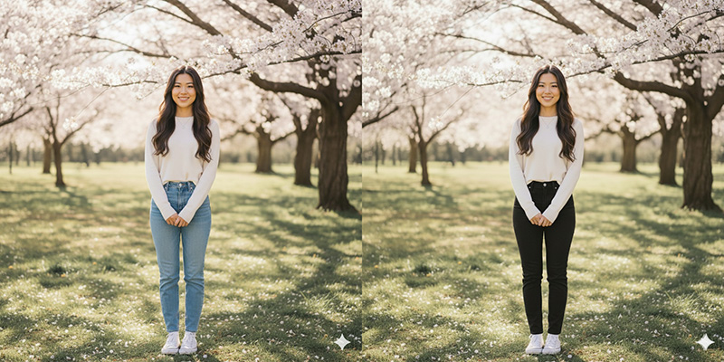 AI เปลี่ยนสีเสื้อ