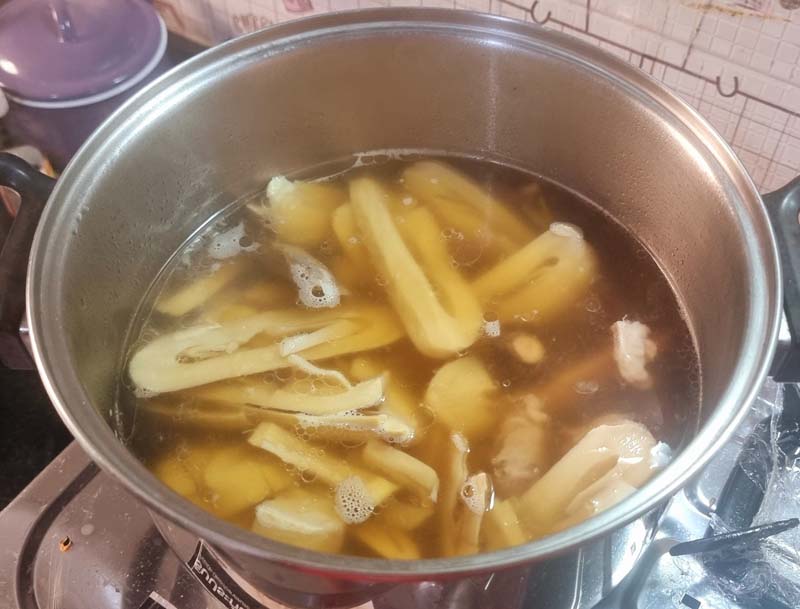 วิธีทำ หน่อไม้จีนต้มซี่โครงหมู