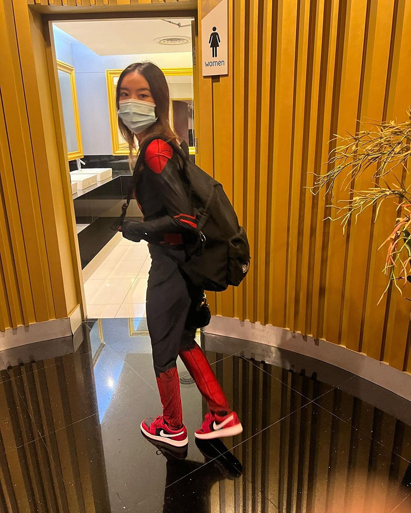 แพรวา ณิชาภัทร ใส่ชุดสไปเดอร์แมนไ