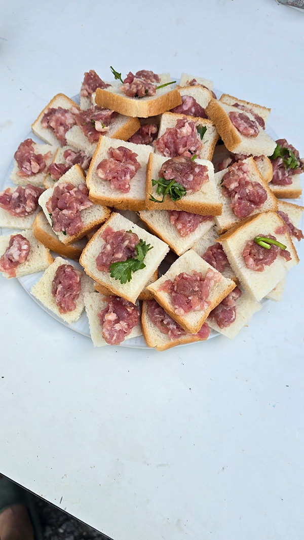 ขนมปังหน้าหมูในหม้อทอดไร้น้ำมัน สูตรอาหาร เมนูหม้อทอด อาหารไทย