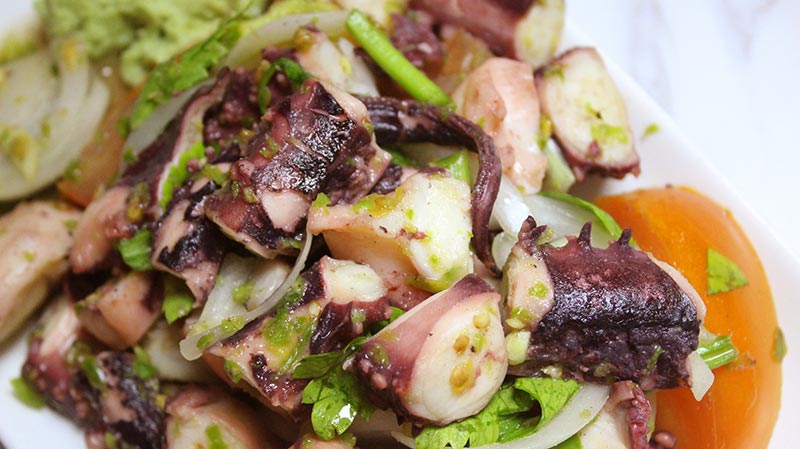 ยำปลาหมึกยักษ์วาซาบิ