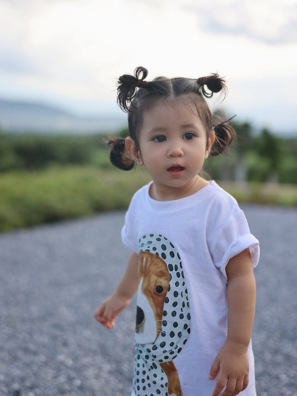 น้องพราวตะวัน ลูกสาว ยุ้ย จีรนันท์ ธันน์ ธนากร