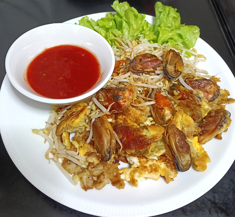 หอยทอด เมนูอาหารจานเดียว สูตรอาหาร
