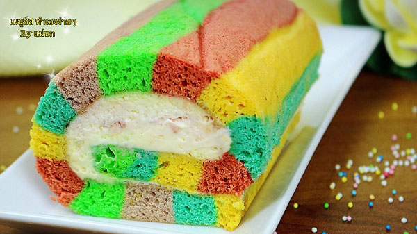 เค้กโรลสายรุ้ง