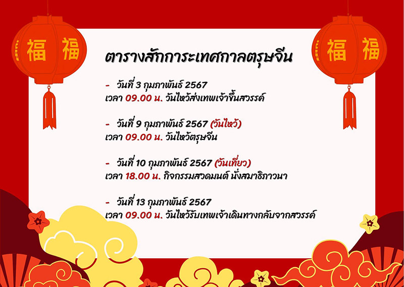 งานตรุษจีน 2567 วิหารกวนอิม อี่ทงเทียนไท้