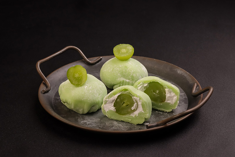 โมจิไส้องุ่นไซมัสคัส สูตรขนมหวานจากองุ่นไซมัสคัส รวมสูตรของหวาน องุ่นไซมัสคัส เค้ก เบเกอรี่ สูตรขนม