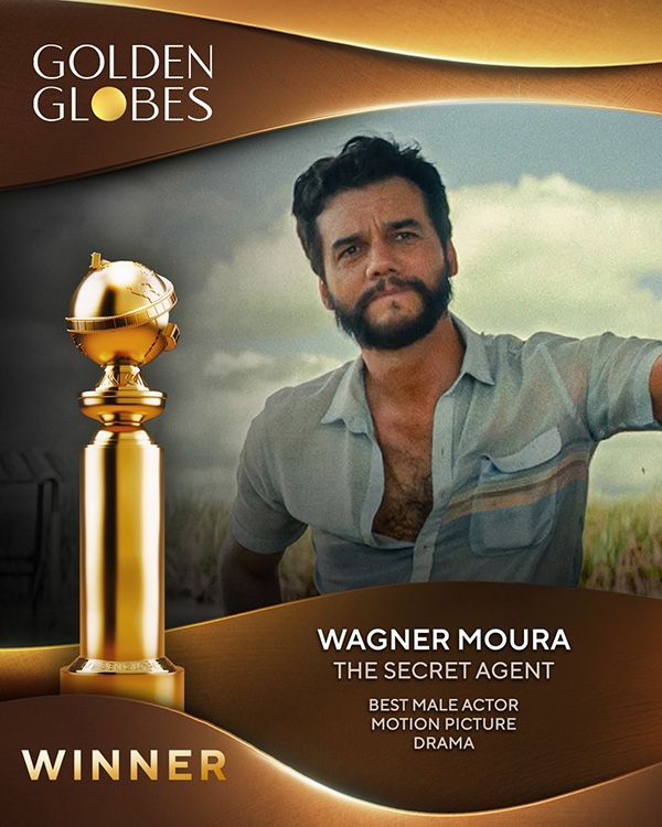 วากเนอร์ มูรา จาก The Secret Agent รางวัลนักแสดงภาพยนตร์ชายยอดเยี่ยม ประเภทดราม่า รางวัลลูกโลกทองคำ Golden Globes 2026 ครั้งที่ 83