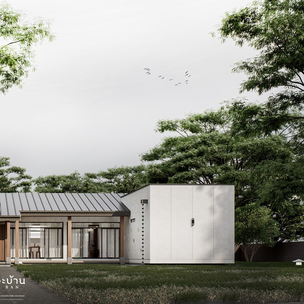 แบบบ้านชั้นเดียว 2 ห้องนอน