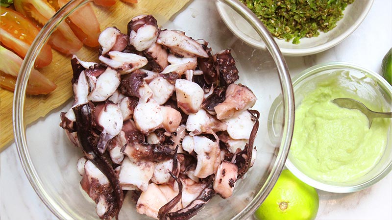 ยำปลาหมึกยักษ์วาซาบิ