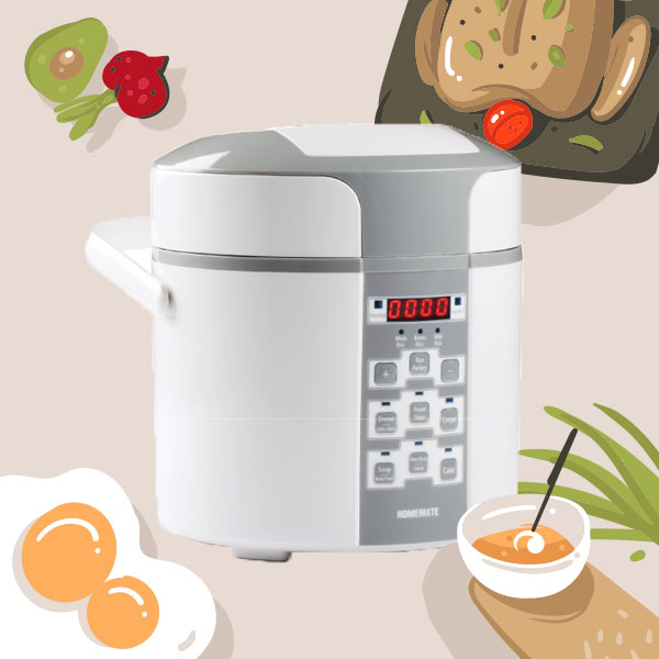 หม้ออัดแรงดันไฟฟ้า Homemate รุ่น HOM-12LC58