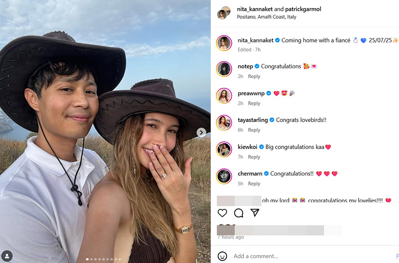 นิต้า นิคิต้า สุดแฮปปี้ แฟนหนุ่ม แพทริค คุกเข่าขอแต่งงาน