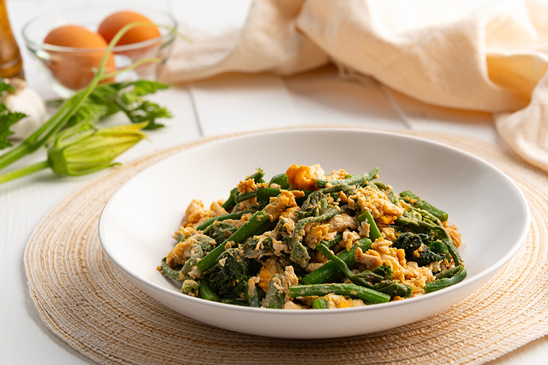 ยอดฟักทองผัดไข่ เมนูผักผัดไข่ เมนูผัดผัก เมนูไข่ สูตรอาหาร