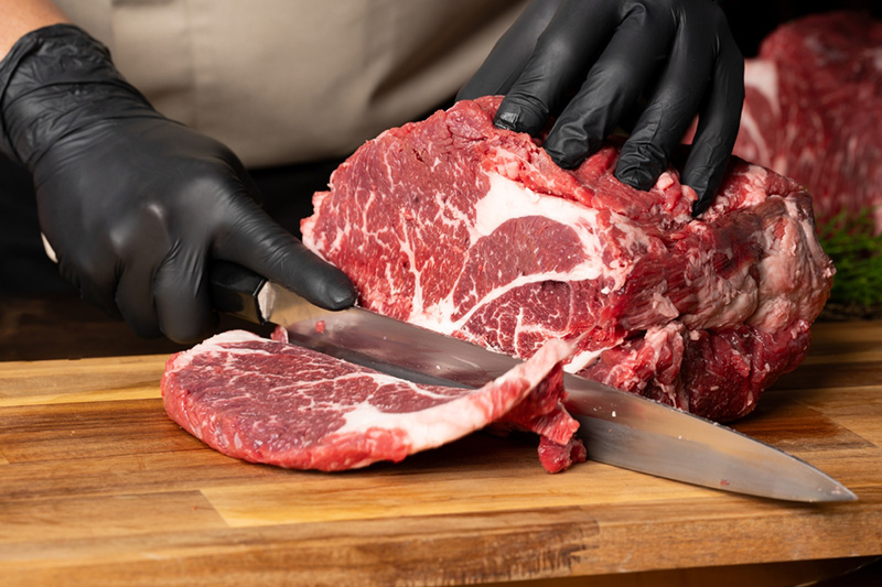 หั่นเนื้อตามแนวขวาง