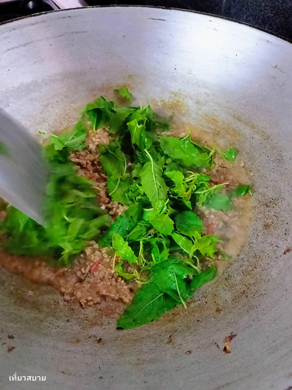 กะเพราเนื้อสับ ผัดกะเพรา เมนูเนื้อ อาหารไทย สูตรอาหาร