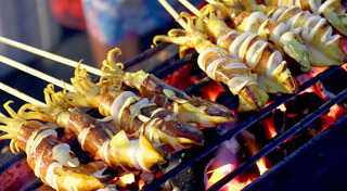 ปลาหมึกย่าง