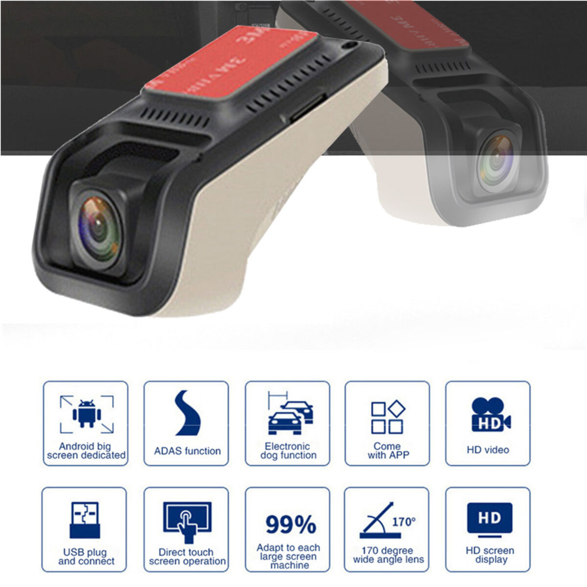 Digital Video Recorder Car DVR HD Dash Camera Android USB Auto