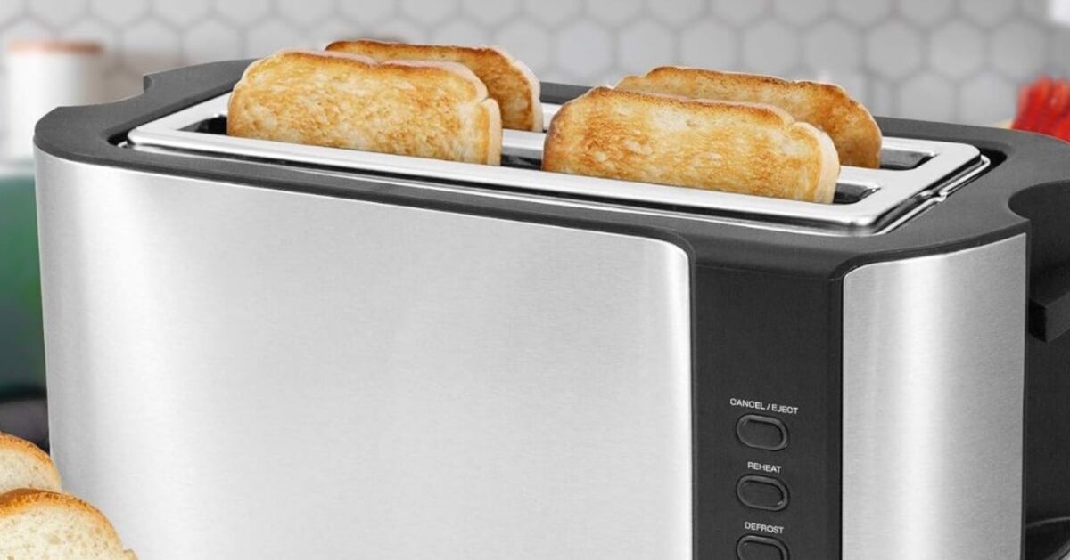 Elite Gourmet ECT 3100 Long Slot 4 Slice Toaster