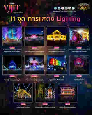 จุดแสดงไฟในงาน VIJIT GASTRONOLIGHT @อุบลราชธานีศรีศิลป์ 2568