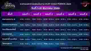 ตารางเวลาการแสดง Vijit Chao Phraya 2023