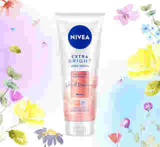 Nivea Extra Bright Body Serum Premium Fragrance Velvet Romance Peony