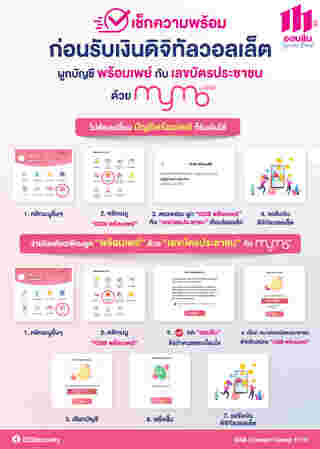 วิธีผูกพร้อมเพย์กับบัตรประชาชนออมสิน