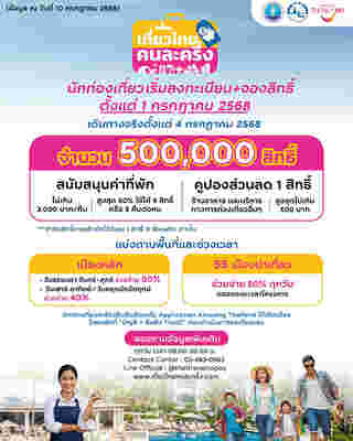 เที่ยวไทยคนละครึ่ง 2568 วิธีใช้สิทธิ